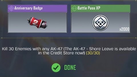 Call Of Duty Mobile Kill 30 Enemies with any AK-47 Task Complete