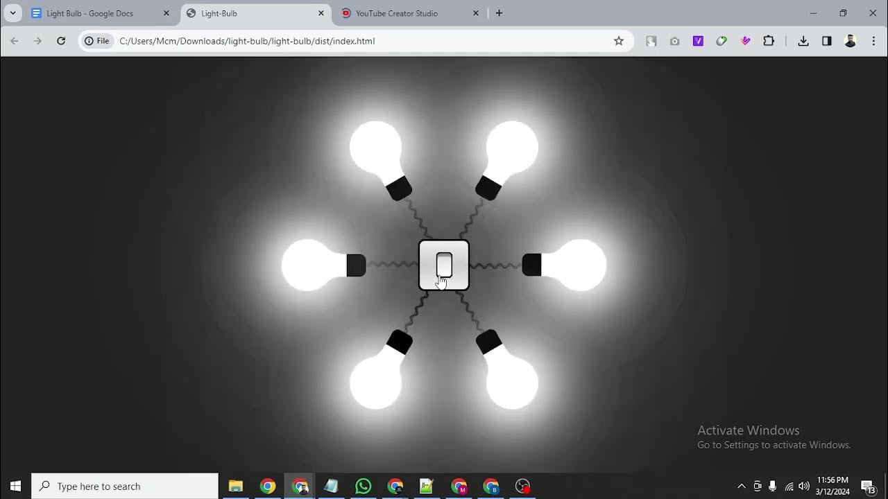 Creating a Dynamic Light Bulb Animation with HTML, CSS, and JavaScript ...