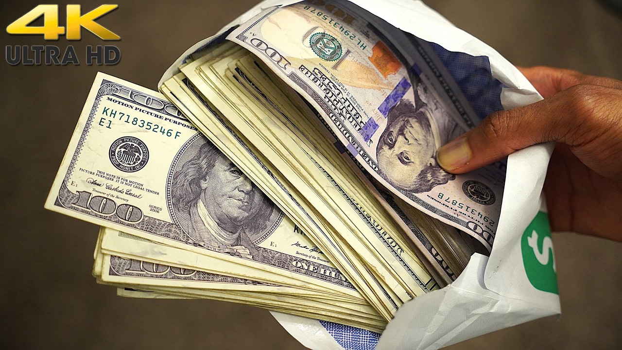 $20,000 Cash In Envelope ASMR Visualization (In 4K) ft. ✔️RealAged™ Prop Money | Manifest Money Fast
