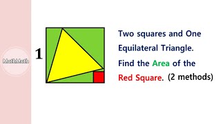 HOW TO: Find the Area of the Red Square (2 methods)