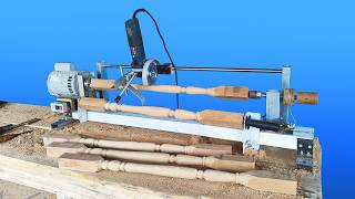 Wood copying lathe