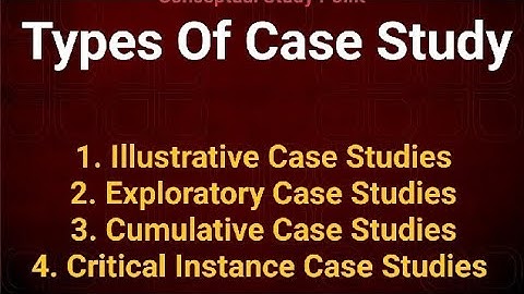 Types Of Case Study || Cumulative, Exploratory, Illustrative, Critical Case study || Meaning|| Steps