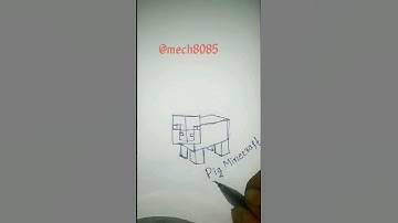How to draw a Pig from Minecraft VIDEO & Step-By-Step Picture #minecraft #wednesdaydancing #shorts