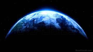 Planet Earth Dramatic Fit Width Loop with Stars - BassVisuals.com