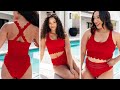 One Eleven North Tonga Scalloped High Waisted Swim Bottoms & Top #fashion #swimwear