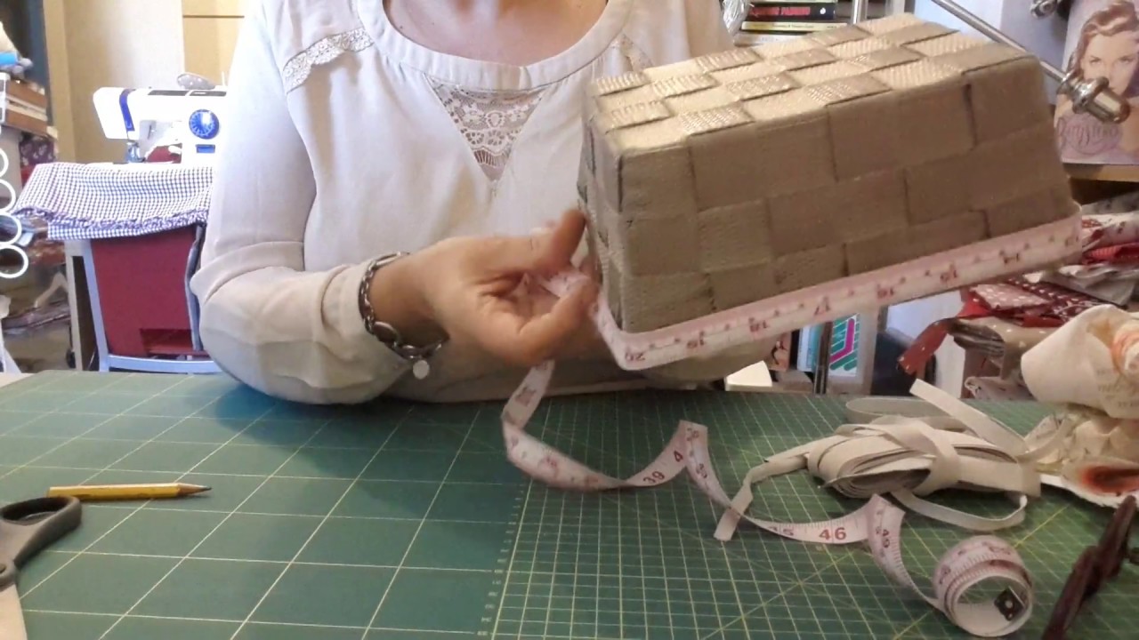 Rivestire un cestino cucito creativo tutorial Come rivestire un cesto per bomboniere