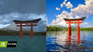 I Created Mount Fuji in Minecraft With ULTRA REALISTIC Graphics  |Seus PTGI + PBR |RTX 5090 8K