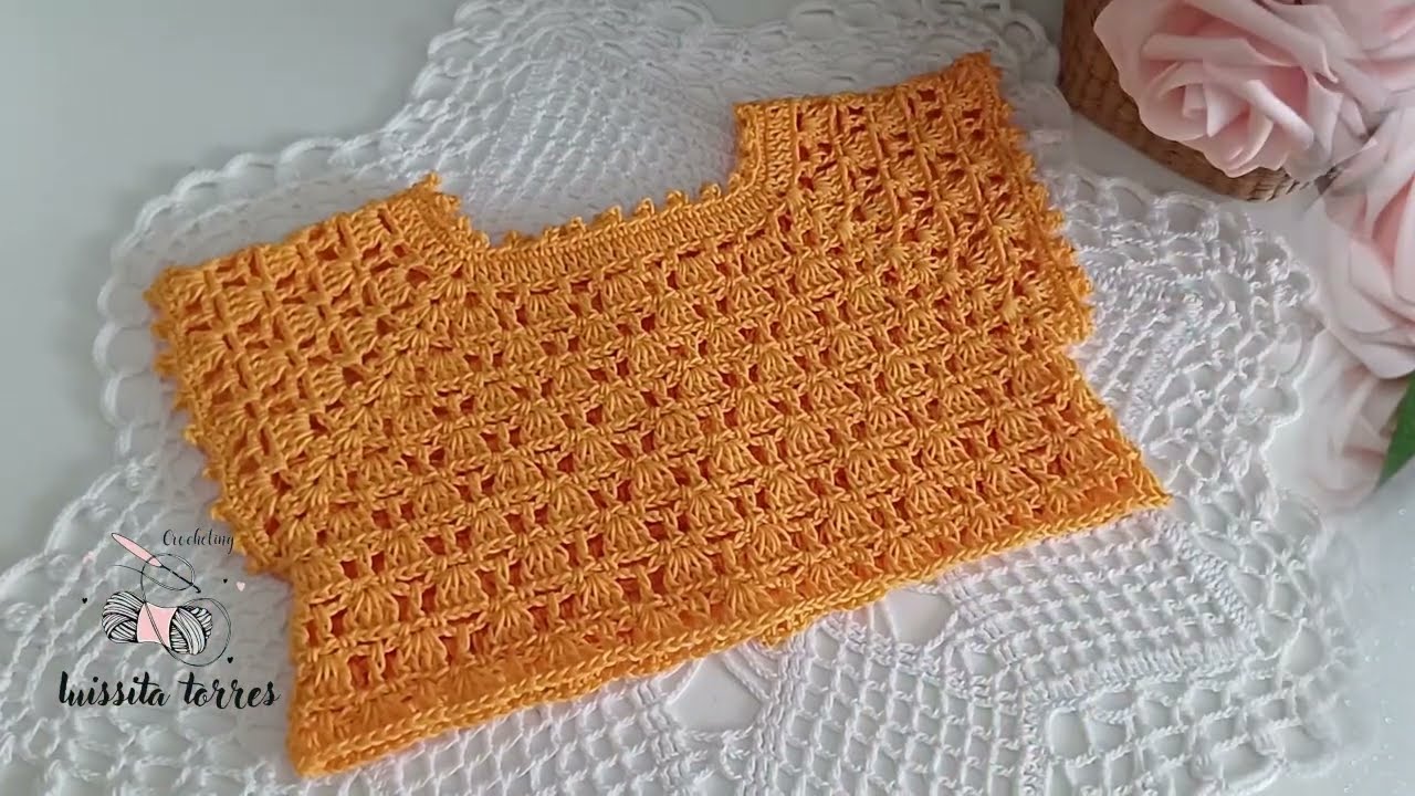 HERMOSO CROCHET! Patrón Ganchillo paso a paso Fácil y Rápido de tejer de bebé teje lindo canesú