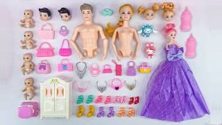 11 Minutes Satisfying with Unboxing Barbie Family Playset, Doll Dressup Set Toys ASMR | Review Toys