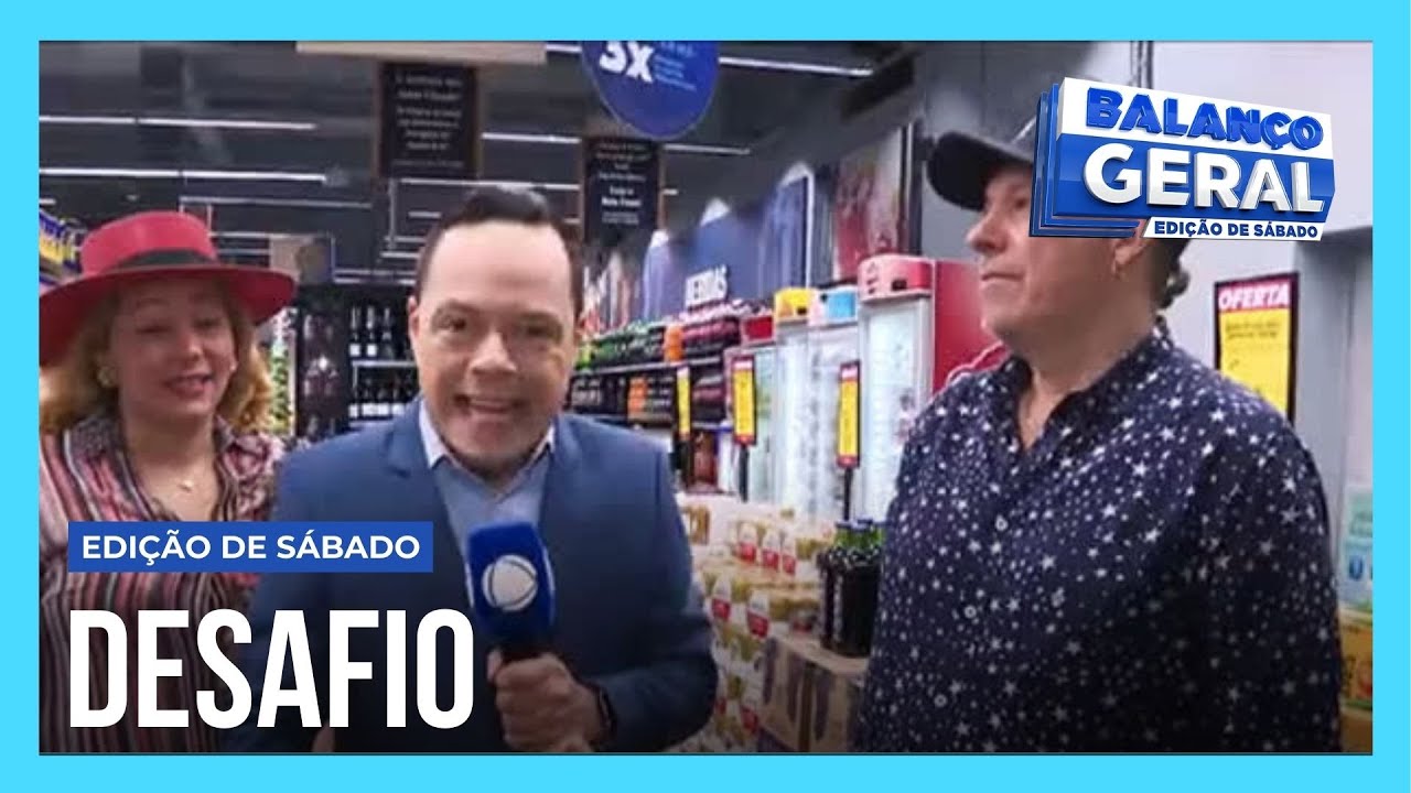 Balanço Geral desafia casal a fazer compras no supermercado com R$ 100