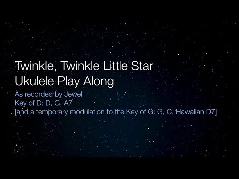 Twinkle Twinkle Little Star Ukulele Play Along in D