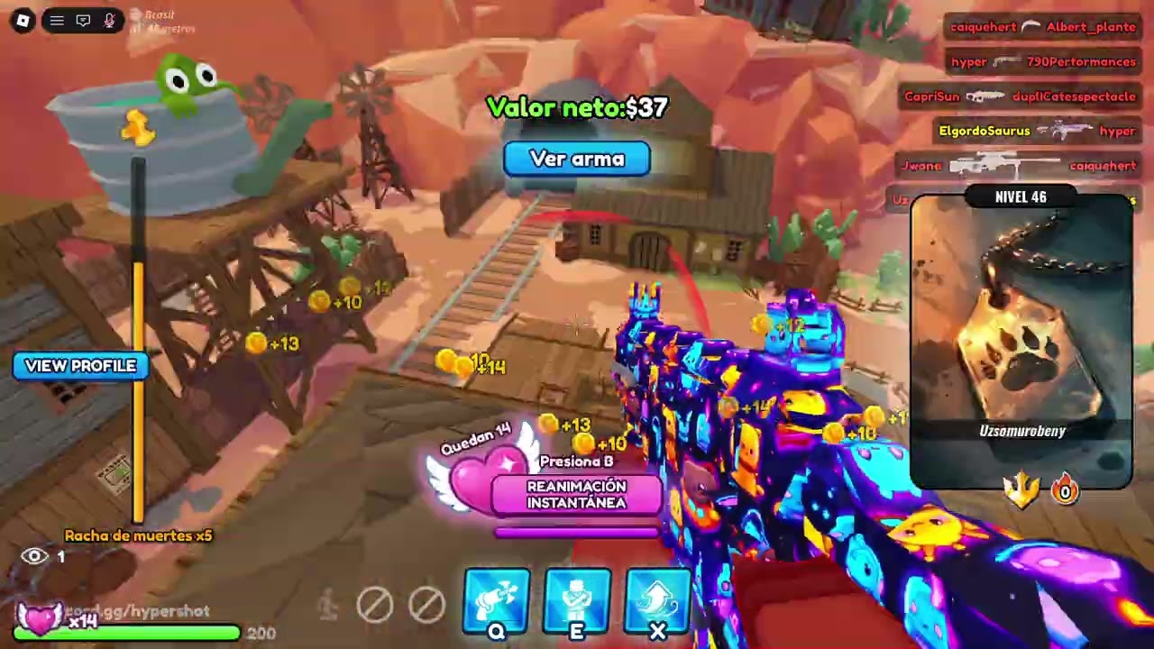 PARTIDA COMPLETA ROBLOX HYPERSHOT GUN GAME PARTE 1 EZ KILLS JUEGO DE ARMAS ROBLOX GAMEPLAY