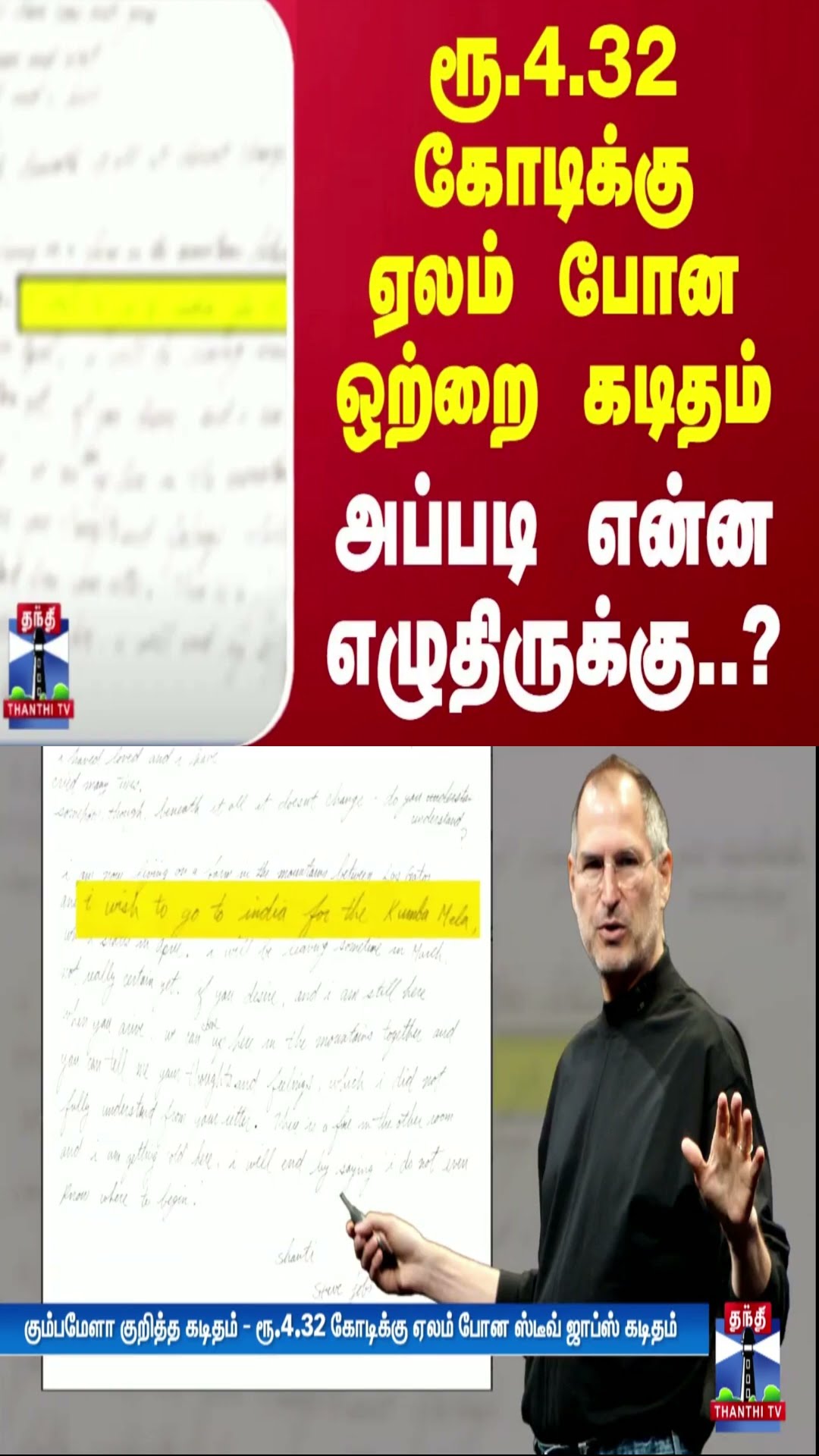 ரூ.4.32 கோடிக்கு ஏலம் போன ஒற்றை கடிதம்.. அப்படி என்ன எழுதிருக்கு..?