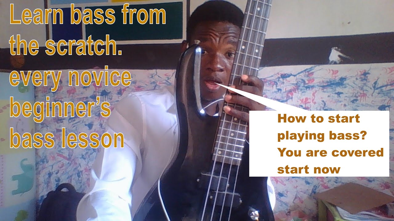 Novice beginner bass lesson 001 - YouTube