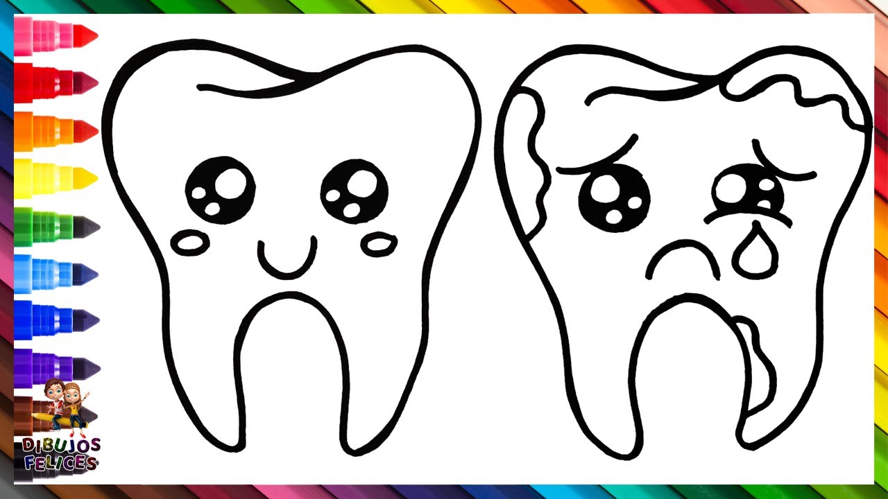 Detalle 32+ imagen dibujos de dientes para colorear - Thptnganamst.edu.vn