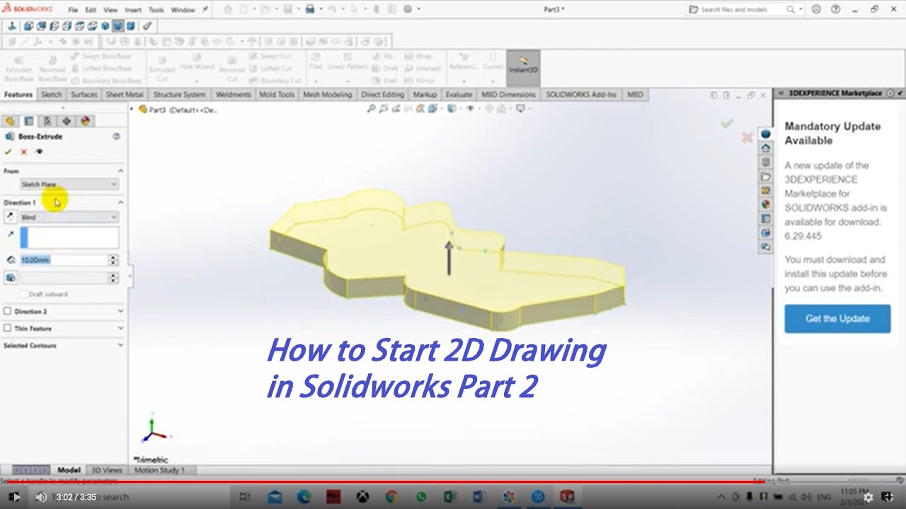 How to Start 2D Drawing in Solidworks Part 2 - YouTube