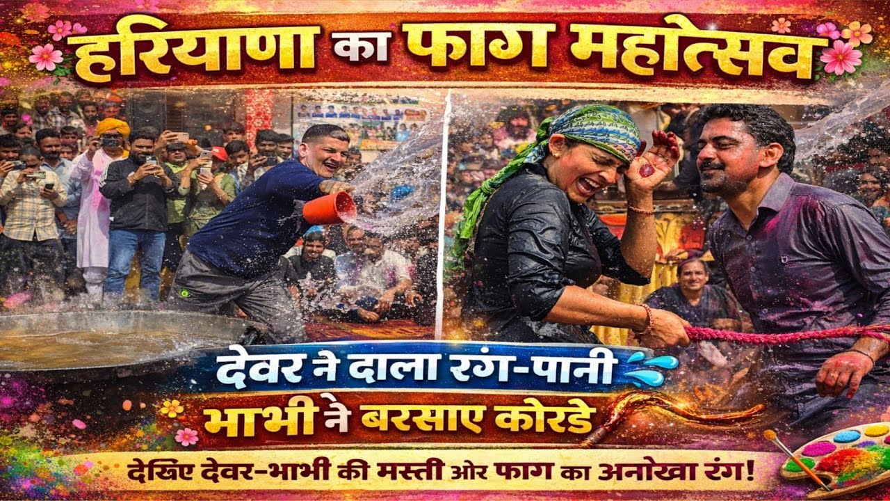 हरियाणा का फाग: देवर-भाभी की रंगीली टक्कर! 🔥