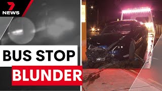 $150,000 Aston Martin Vantage crashed into Gilles Plains bus stop | 7NEWS