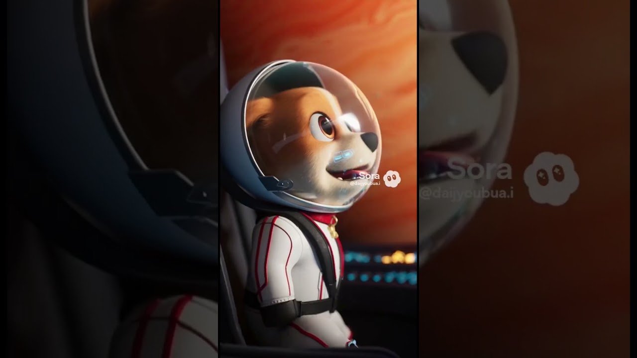 Paws up! This little astronaut is ready for cosmic adventures.🚀 