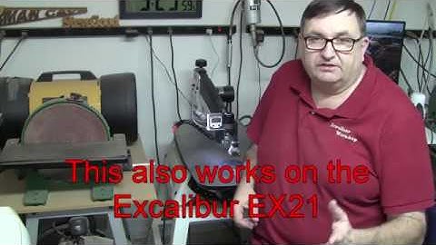 Wixey Digital Angle Gauge on the Jet and Excalibur Scroll Saw.