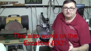Wixey Digital Angle Gauge on the Jet and Excalibur Scroll Saw.
