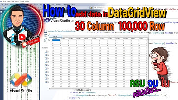 How to Add data  in DataGridView 30 column 100,000 Row แสดงข้อมูล 30 คอลัมน์ 100,000 แถว VB.NET