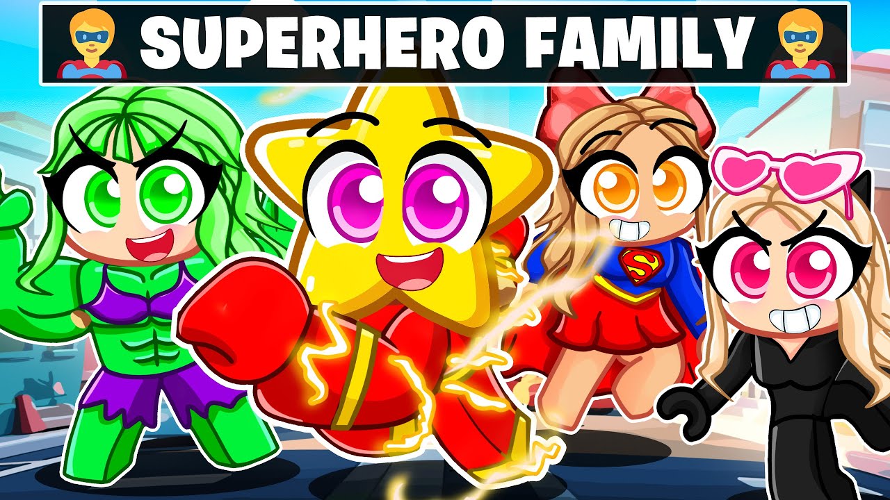 Having A SUPERHERO FAMILY in Roblox!