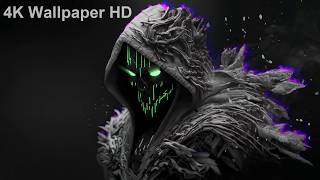 Neon Green Eyes Mask 🔥💚⚡ | 4K Ultra HD Live Wallpaper screenshot 1