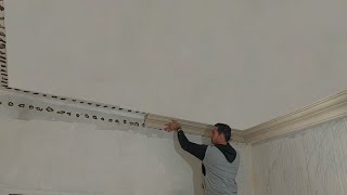 The easiest way to install Arabic gypsum cornices