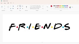 How To Draw The Friends Logo Using Ms Paint How To Draw On Your Computer