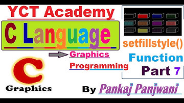 C Graphics Programming In Hindi Part 7 : setfillstyle() Function