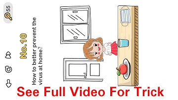 Brain Out Beat Virus Level 10 || How To Better Prevent The Virus At Home?