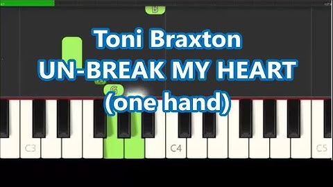 Un-break My Heart by Toni Braxton - Slow and Easy Right Hand Piano Tutorial