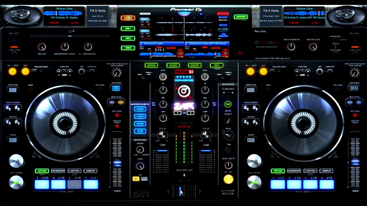 Yellow Claw ft. Ayden - Till It Hurts remix | Virtual DJ 8 | PIONEER