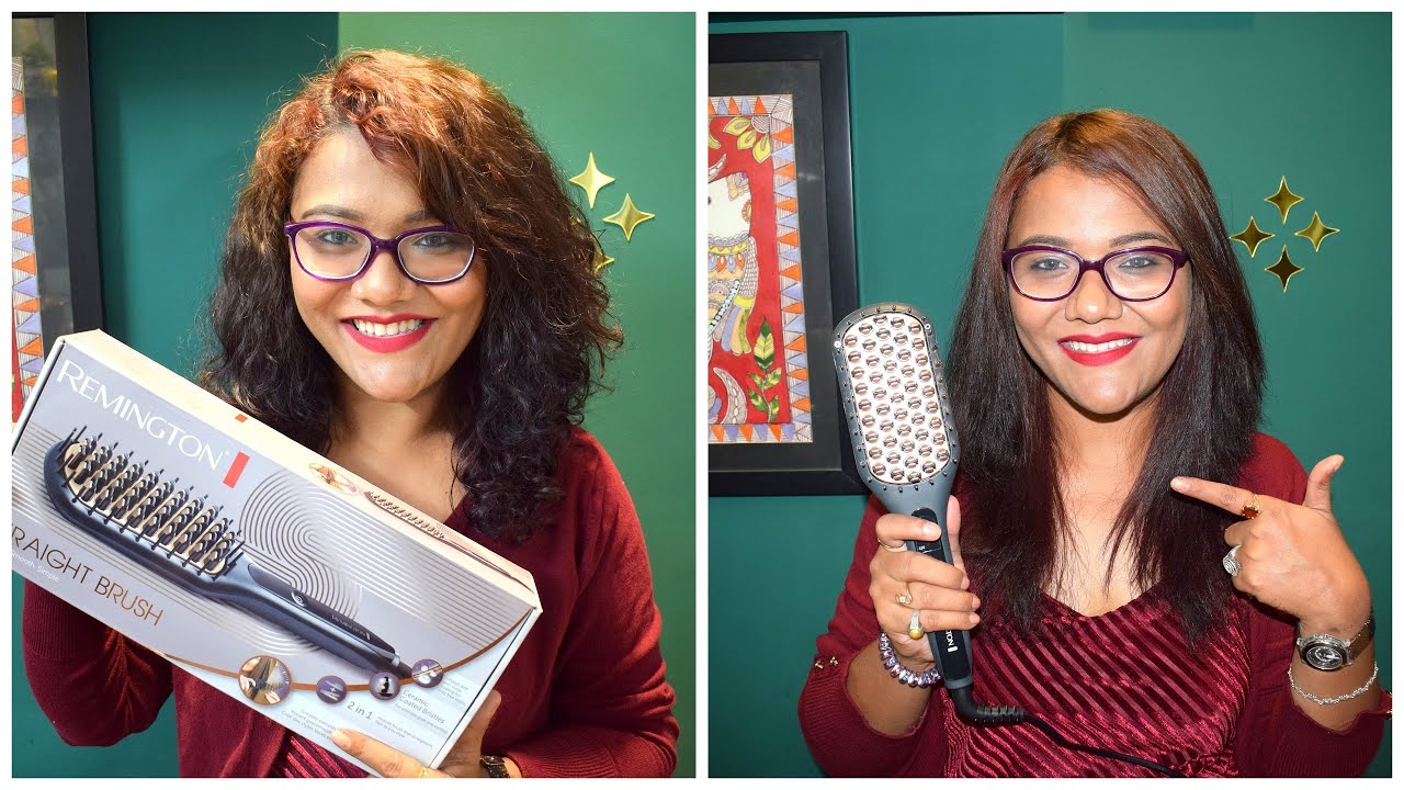 Remington Professional Style Hair Straightening Brush UNBOXING , DEMO