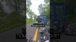 Truck Driver Brake-Checks Bikers Then Drives Away #usa