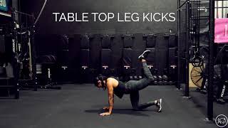Table Top Leg Kicks