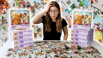 I mixed together 10 of the exact same jigsaw puzzle