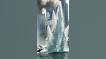 Massive Bridge Explosion 🌊 Apocalypse Disaster Simulation 2025  AI Generated in 4K  #viral #shorts