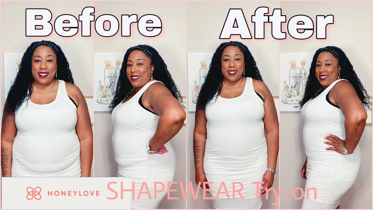 Honeylove SHAPEWEAR Video Plus Size try-on, Before and After Video