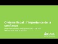 Journes fiscalit et dveloppement de locde 2023 jour 1 salle 2 session 3  civisme fiscal