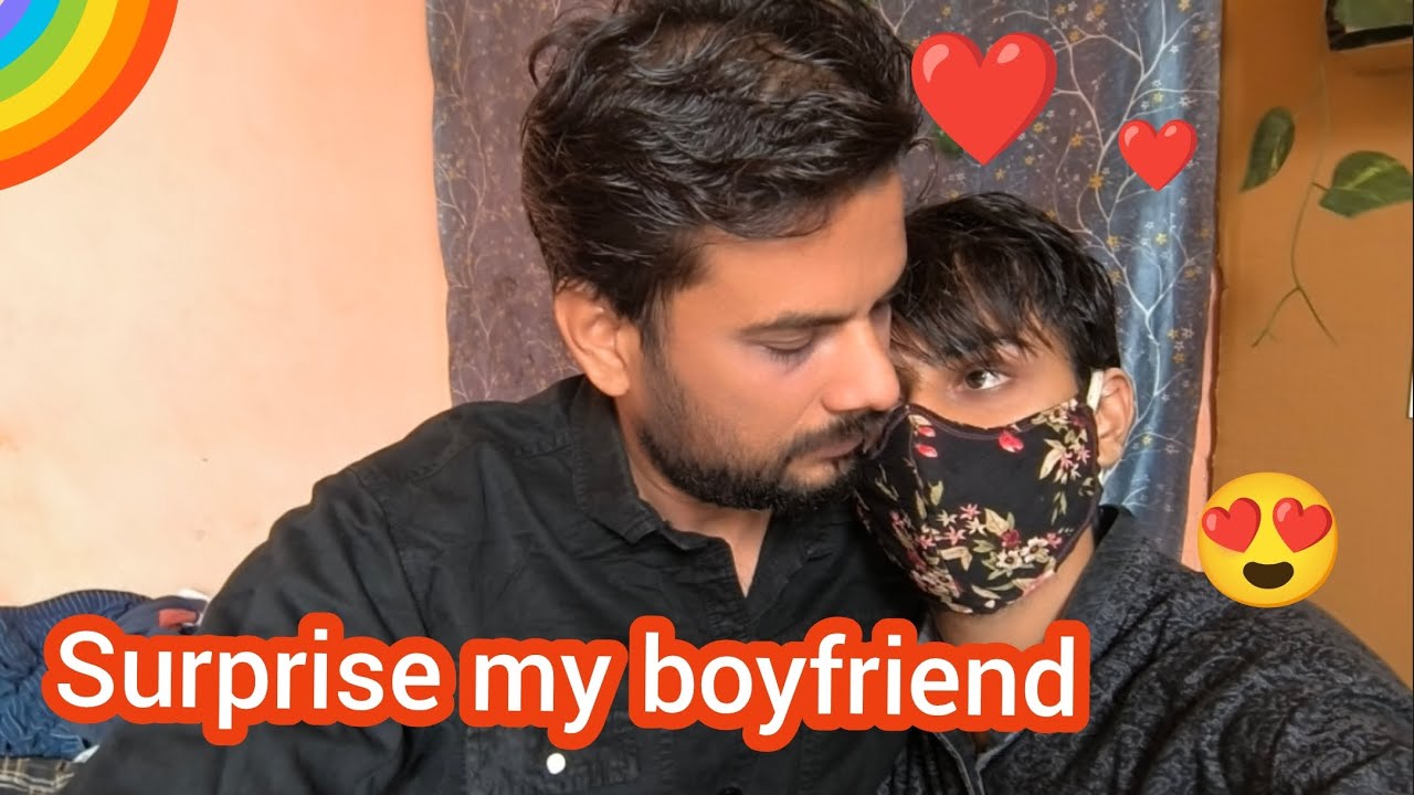 Meet my boyfriend after three months. 🥰❤🌈 ( indian gay couple)  बाबू से तीन महीने बाद मिलें 