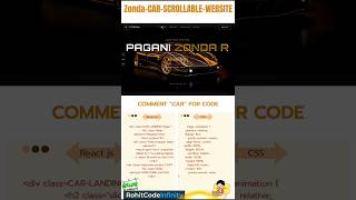 Animated Car Scroll Website in React JS | Parallel Scroll Car Animation + AI Website Builder #viral