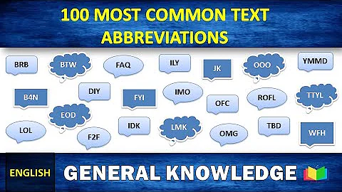Most Common Text Abbreviations~Chat Abbreviations~SMS Abbreviation Text Messages~Texting Acronyms