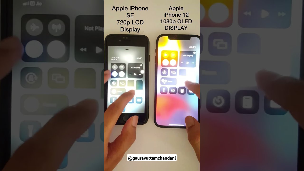 Apple IPhone SE 2020 Vs 12 OLED Display 1080p