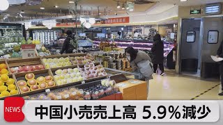 中国小売売上高　5.9％減少　２ヵ月連続マイナス（2022年12月15日）