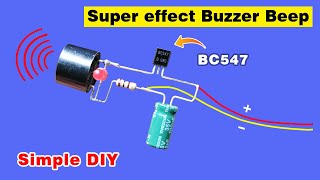 Buzzer Beep sound effect, Science project with Transistor