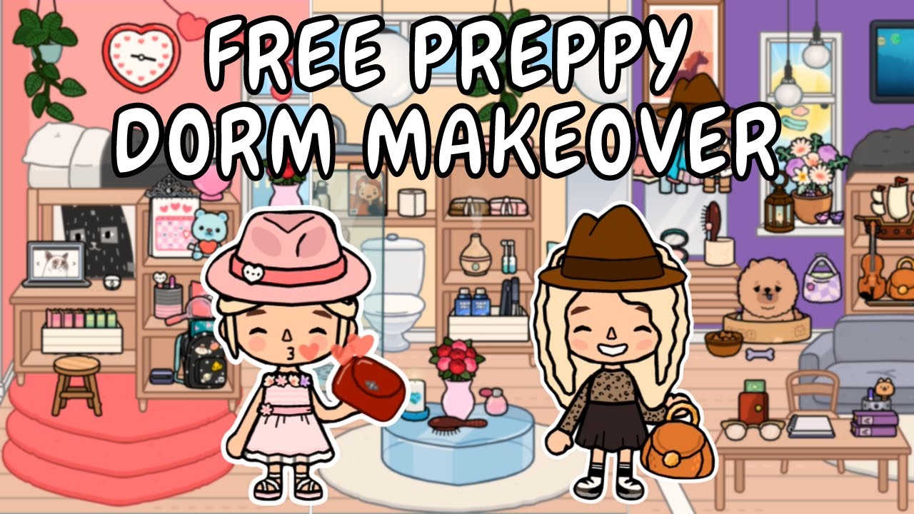 FREE PREPPY DORM HOUSE 💄💋 Toca Boca Free House Ideas TOCA GIRLZ YouTube