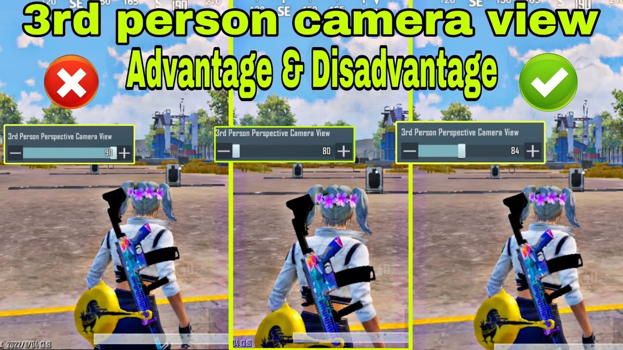 2023 3rd person camera view 80vs90 advantage and disadvantage 🤯 pubg ...