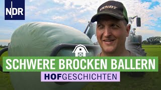 Die letzten Grassilage-Ballen werden von der Wiese geholt | Hofgeschichten: Leben auf dem Land (250)